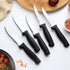 Pleafind 16-Pcs Steak Knives Set, 8.5 Inch Serrated Stainless Steel Knives, Elegant Black for Home, Kitchen, Restaurant