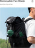 JISULIFE Portable Camping Fan with Remote Control, 8000mAh Rechargeable Battery, 4 Speeds, Green