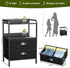 YEYSHAOM 2 -55LB Night Stand with Fabric Drawer and Sturdy Metal Frame, Lightweight & Durable Load Capacity