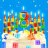 MTLEE 9 1-9 8) Pcs Building Block Candles Number Building Block Candle Numeral Birthday Cake Topper Cupcake
