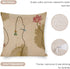 Chinoiserie Throw Pillow Cover, Lotus Ink Painting Flowers, Farmhouse Home Decor 18"x18"