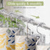 Amazer Shower Curtain Hooks Rings - Rust-Resistant Stainless Steel Double Hooks, Set of 12, Chrome