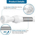 AIZESI Short Spring Tension Curtain Rods - 2 Pcs (White, 17" to 28")
