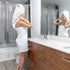 "LiBa Waterproof Plastic Shower Curtain - Premium Non-Toxic PEVA with Rust Proof Grommets, Heavy Duty 72x72 Bathroom