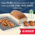 Square Cake Pan - Heavy-Duty Aluminized Steel with Non-Stick Ceramic Coating, Ideal Size for Baking