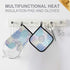 Dahlia Flower Oven Mitts and Pot Holders Set, Heat Resistant Non-Slip Daisy Sunflower Oven Gloves for Cooking Baking BBQ