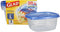 Glad GladWare Tall Entrée Food Storage Containers, Large Square Hold up to 42 Ounces, 3 Count Strong Food Holders