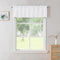 Uptown White Valance Curtains 14 Inch Length, Faux Silk Light Filtering Rod Pocket Valance for Windows
