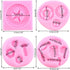 Mujiang Hand Tools Silicone Molds, Construction Tools Fondant Mold Set of 4 for Cake Decorating and Cupcake Toppers
