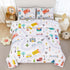 Sets 3-Piece Sets 2 ZRNBAST Twin Size Comforter for Boys Cartoon Cars Kids Bedding Soft and Lightweight White