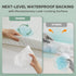 Waterproof Mattress Protector, Cal King Size Fitted Sheet with Stretchable Pockets, Soft Breathable Cooling Material