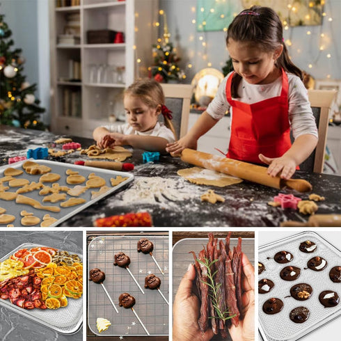8 8 (11x 11in) Pcs Silicone Food Dehydrator-Trays with Edge, Pcs Mesh Dryer Mats,Reusable Non Stick Silicone Dehydrator