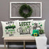 Ueerdand St Patrick's Day Pillow Covers, Set of 4 Shamrock Decorations, Green Clover Buffalo Plaid Cushion Covers