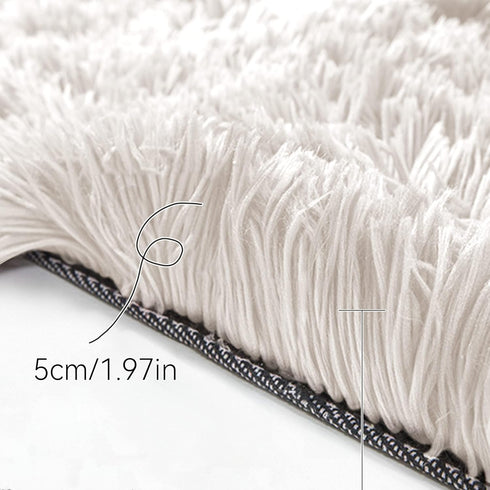 50.5" Lx38.5 TTLOJ Rectangle Rug for Play Tent, Decorative Area Rug, Fluffy Soft Mat Pad for Kids Room Playhouse