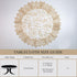 24 Inch Retro Round Lace Tablecloth Embroidered Table Cover Decorative Dining Doily for Wedding & Cafe, Brown