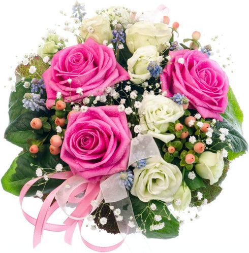 Artificial Flowers 25pcs Purple Foam Fake Roses with Stems for DIY Wedding Bouquets, White Bridal Shower Centerpieces,