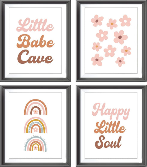 Little Babe Cave Happy Little Soul Boho Nursery Poster Prints for Kids