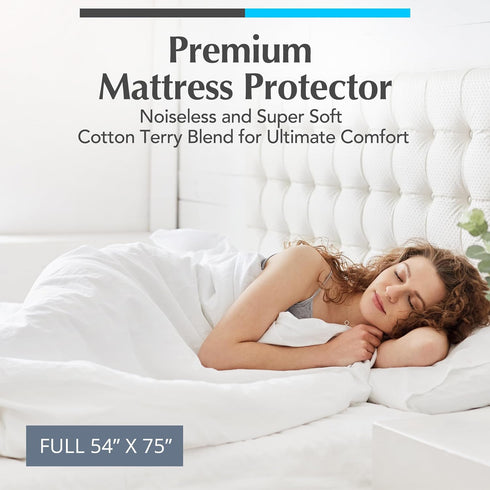 Handy Laundry Waterproof Mattress Protector Breathable, Machine-Washable Mattress Cover Perfect for Kids, Adults