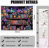 keowhsf Pink Purple Flower Bookshelf Wall Tapestry Colorful Tapestries for Bedroom Aesthetic Floral Tapestry Wall