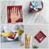 VONTP 4 Pack Swedish Dishcloths for Kitchen, Christmas Xmas Red Dish Rags Kitchen Dish Towels for Washing Dishes