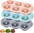 Mini Bundt Cake Pan 3pcs, Silicone Fluted Tube Cake Pans, 6-Cavity Heritage Bundtlette Molds (Pink+Blue+Gray)