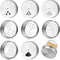 Tiangrid 8 Pack Adjustable Spice Shaker Lids for Regular Mouth Mason Jars Stainless