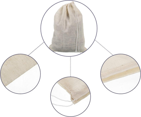 Pangda 30 Pack Cotton Muslin Drawstring Bags for Gifts (5 x 7 Inch)
