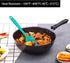 HOTEC Heat Resistant 600? Food Grade Silicone Rubber Spatula Set, Non Stick, Dishwasher Safe, Multicolor Set of 5