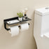 Hand Towel Holder for Bathroom -Paper Towel Holder Wall Mount - for Bathroom Black Paper Towel Holder with Shelf