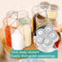 2 PCS Travel Spice Jars, 5-in-1 Seasoning Containers, Clear Plastic Condiment Bottles for Camping, BBQ, Picnic