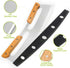 Pizza Cutter Rocker with Wooden Handles & Protective Cover by Zocy, 14" Sharp Stainless Steel Slicer