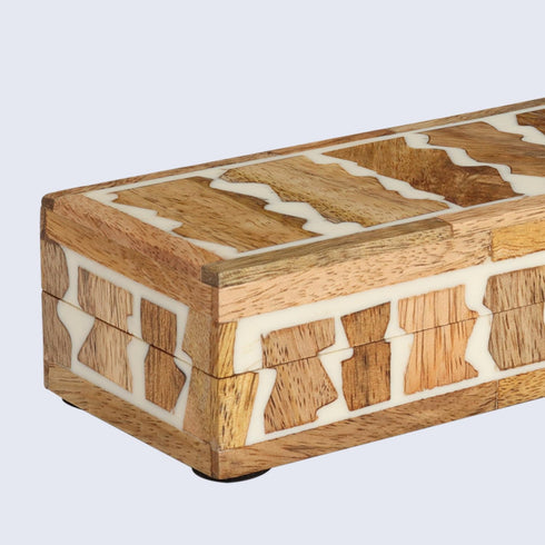 Handicrafts Home Handmade Safari Pattern Decorative Box, Storage Organizer, Boho Style Treasure Box for Keepsakes
