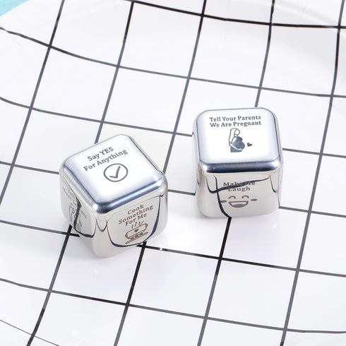 Funny Iron Gifts for 6th Anniversary - 6 Year Wedding for Couples, Food Decision Dice, Christmas Birthday Gifts