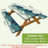 Picnic Table Cover with Bench Covers Camping Tablecloth with Storage Bag Windproof Waterproof Picnic Table Covers