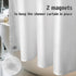 Titanker Washable Fabric Shower Curtain Liner, 72 x 65 Inches, White, Waterproof, Soft, Lightweight with 2 Magnets