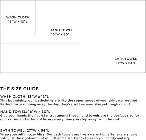 1888 6 600 Set, 2 2 2 Mills Piece GSM Luxury Towel Bath Towels, Hand Towels and Washcloths, Premium Cotton Blend, Super