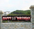 Large 18th Birthday Yard Sign Banner, Happy 18 Years Old Party Supplies Decorations, Black Pink Rose Gold (9.8 x 1.6 ft)