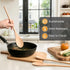 HANSGO 6PCS Wooden Spoons for Cooking - 12 Inch Long Handle Mixing Utensils for Stirring and Baking