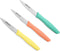 Arcos Paring Knife Set, 3 Pieces, 4 Inch Stainless Steel, Colorful Kitchen Knives, Orange, Yellow, Blue