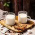 Set 2, 4 Oz Espresso Cups of Espresso Shot Glass with Handle Double Spout Cups Clear Glass Milk Cup Coffee Accessories