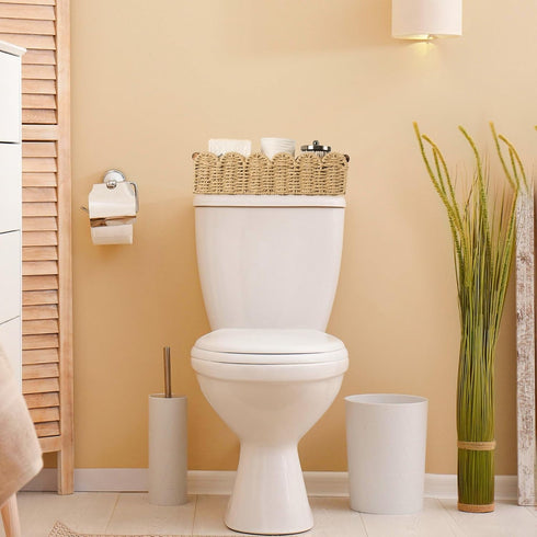 Counter Toilet Paper Storage Basket Bathroom Organizer Wicker Baskets for Organizing Cute Basket for Apartment Bedroom