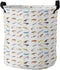 LiDU 17-inch Laundry Hamper Foldable Laundry Basket, Seaside Fishing Waterproof Clothes Hamper for