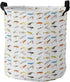 LiDU 17-inch Laundry Hamper Foldable Laundry Basket, Seaside Fishing Waterproof Clothes Hamper for