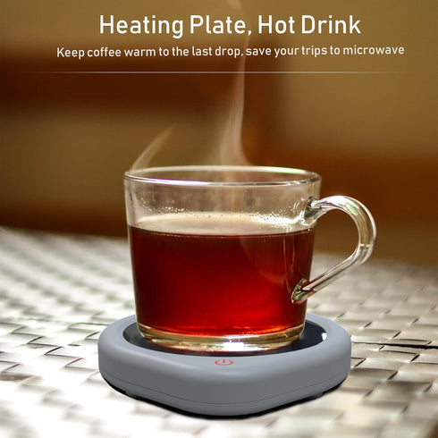 Coffee Mug Warmer, Cup Warmer with Auto Shut Off for Desk, Electric Beverage Tea Water Milk Warmer with Smart Temperature Settings, Heating Plate Candle Wax Warmer