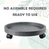 2 Pack 12.6 Inch of Planter Caddies Rolling Saucer Caddy with Wheels, Heavy Duty Wheeled Stand for Potted Plant, Round
