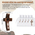 2 Brevynx Pcs Pocket Wooden Cross Fidget - Cross My Heart with Organza Bags - Stress Relief Fidget for Christian