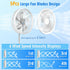 LIPETY 9" Portable Standing Oscillating Fan with Remote - 7200mAh Rechargeable Battery Tall Floor Foldable Travel Fan