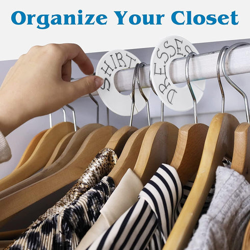 Set of 30 Blank White Closet Dividers for Hanging Clothes – Clothing Rack Dividers for Organization