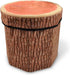 CHEFAN Fruit Storage Stool Ottoman,Tree Stump Stool, Cute Folding Storage Toy Box,