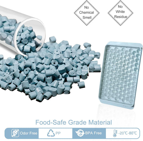 WIBIMEN Mini Ice Cube Trays, 104x3PCS Small Ice Cube Tray for Chilled Drinks, Coffee, Juice (3 Pack Blue Ice Trays)